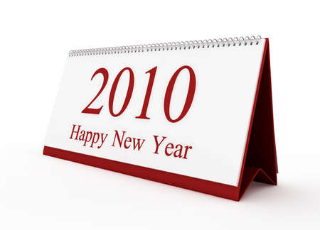  Happy new year 2010 red calendar