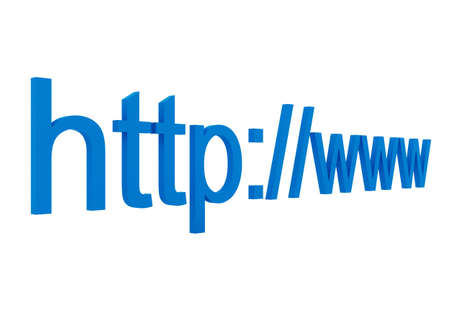 http://www blue text isolated on whiteの写真素材