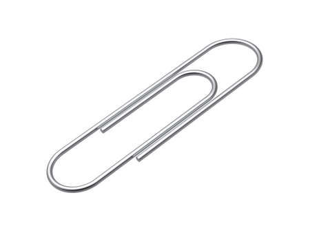 Paper clip isolated on white backgroundの写真素材