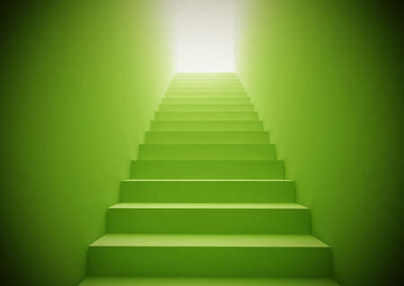 Green Staircaseの写真素材