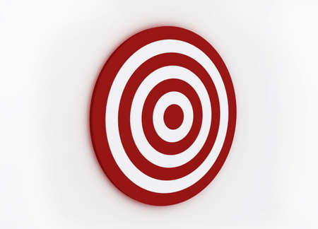3D Render of Target isolated on whiteの写真素材