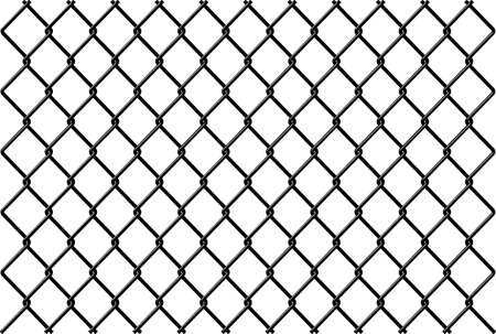 Chainlink fence Vector with reflectionのイラスト素材