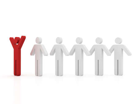 Conceptual image of teamworkの写真素材