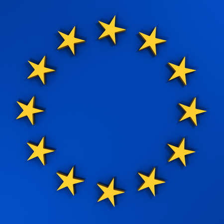 3d EU flagの写真素材