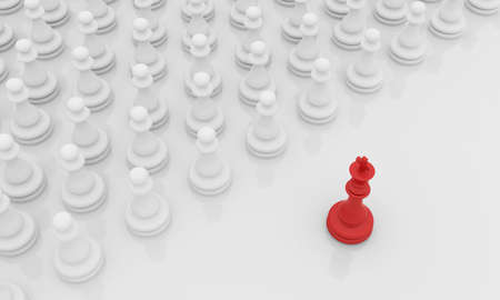 Leadership illustration on white backgroundの写真素材