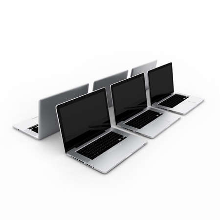 Business Computers Technology on a White Background の写真素材