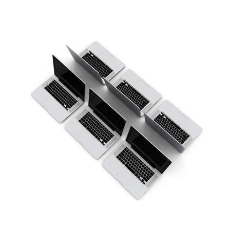 Business Computers Technology on a White Background の写真素材