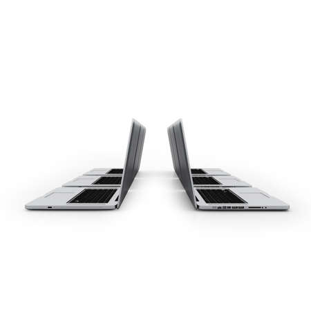 Business Computers Technology on a White Background の写真素材