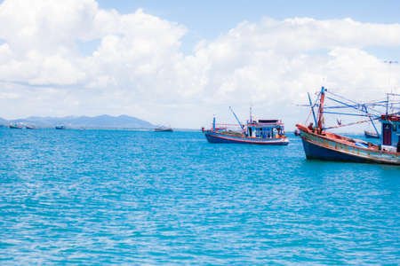 thailand fisherman boatのeditorial素材