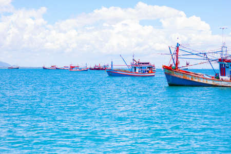 Thailand fisherman boatのeditorial素材