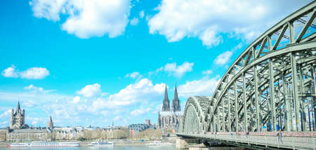 Bridge in city Landscape in germanyの写真素材