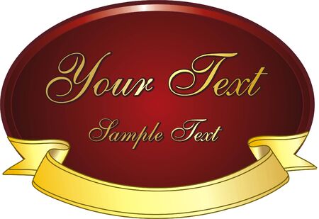 illustration of a vector logo with bannerのイラスト素材