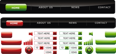 web bar menu with button for websiteのイラスト素材
