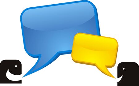 bubble chat icon. Aqua styleのイラスト素材