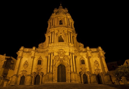 church baroque in modica sicilyの写真素材