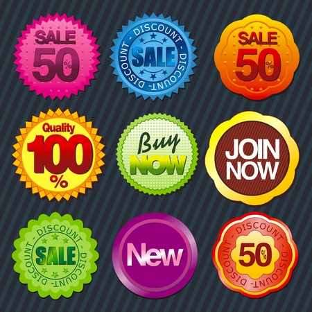 set of labelsのイラスト素材