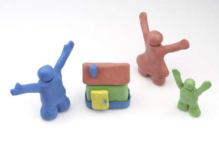 Happy Couple with Child の写真素材