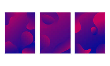 Minimal cover designs. Abstract gradient backgrounds with flowing shapes. Fluid backdrops collection...