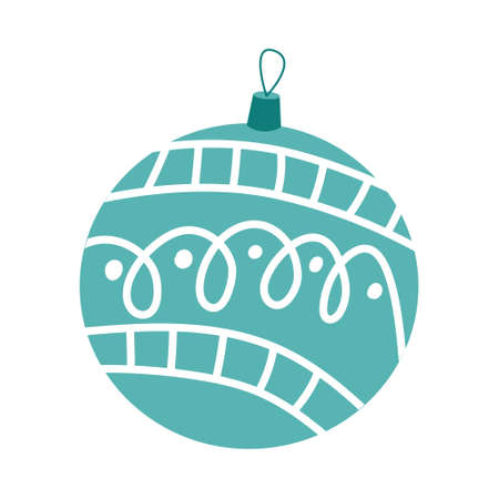 Christmas ball doodle illustration. Element winter designのイラスト素材