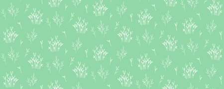 Herbs minimalist seamless pattern. Microgreen sketch backgroundのイラスト素材