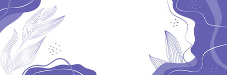 Natural background in very peri color. Minimalist abstract bannerのイラスト素材