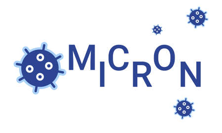 Omicron variant of the virus, a new strain of COVIDのイラスト素材