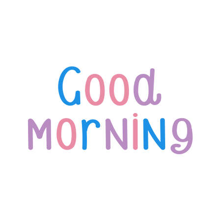 Good morning hand written textのイラスト素材