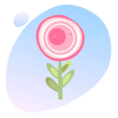 Oocyte is a decorative flower. The egg is the flower of life on gradient abstract background. Concept ovum donateのイラスト素材