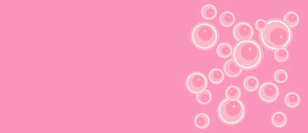 Pink background with human egg cells or oocytes. Concept banner or template for reproductive health, egg donation, female infertility treatmentのイラスト素材