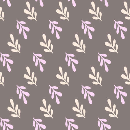 Minimalist seamless pattern with leaves. Simple minimalist leaf for fabric, textile, upholstery fabric, wallpaper pattern with nature botanical elementのイラスト素材
