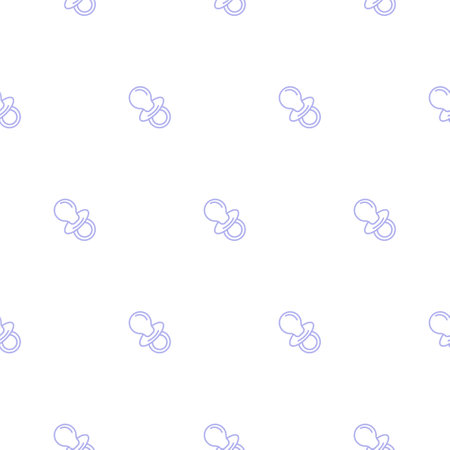 Baby pacifier icon. Diagonal seamless pattern in pastel colorsのイラスト素材