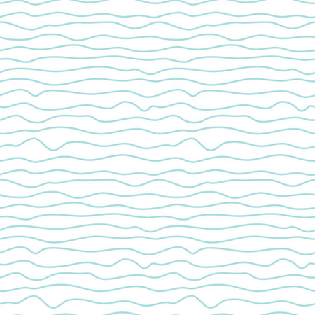 Curved wavy lines in a seamless pattern. Abstract textured backgroundのイラスト素材