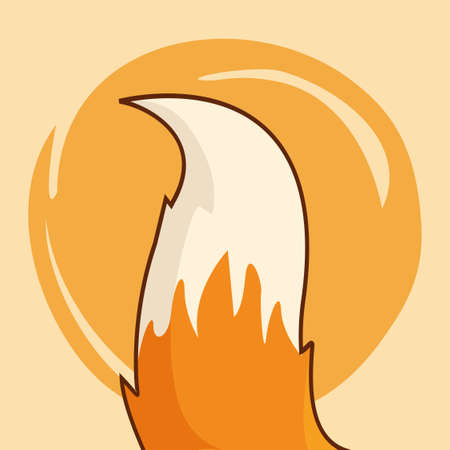 Tail Fox Cartoon Cute Animalsのイラスト素材