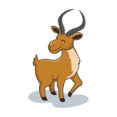 Impala Cartoon Cute Antelope Mountain Goatのイラスト素材