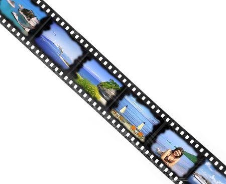  Filmstrip with vacation photosの写真素材