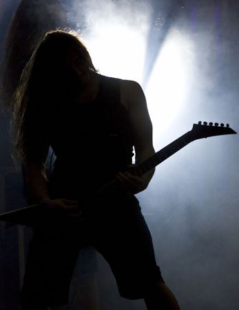 Guitarist silhouette の写真素材