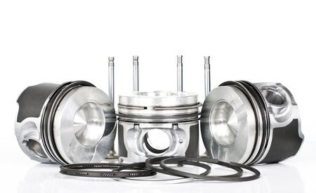 Pistons isolated on white の写真素材