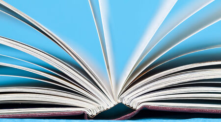 Close up on open book pages の写真素材