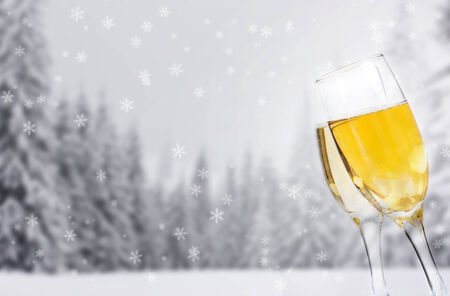 Glasses with champagneの写真素材
