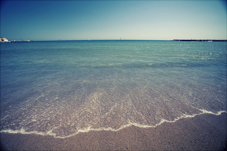 Seascape - retro styled photoの写真素材