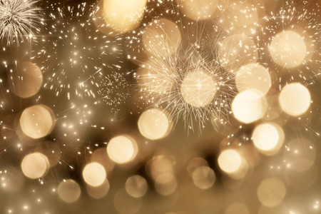 Fireworks at New Year and copy spaceの写真素材