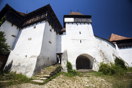 Fortified church of Viscri, UNESCO heritage site, saxon german landmark, Transylvania, Romaniaのeditorial素材