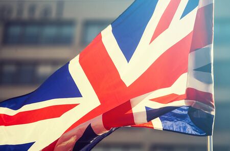 Close up on UK flagの写真素材