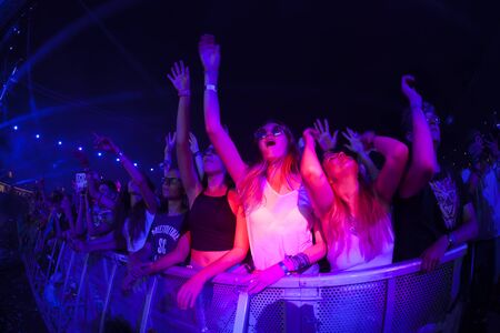 Cluj-Napoca, Romania - August 6, 2017:  Crowd having fun at Martin Garrix, a Dutch DJ, record producer and musician live concert at Untold Festival, the Best Major Music Festival of Europeのeditorial素材