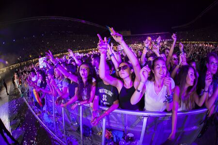 Cluj-Napoca, Romania - August 6, 2017:  Crowd having fun at Martin Garrix, a Dutch DJ, record producer and musician live concert at Untold Festival, the Best Major Music Festival of Europeのeditorial素材