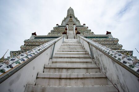 Details of Wat Arun temple in Bangkok, Thailand.の写真素材