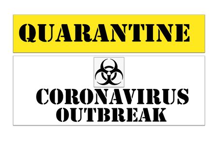 Concept of COVID-19 - Warning about epidemic quarantine. Coronavirus disease outbreak. nCoV alert sign.の写真素材