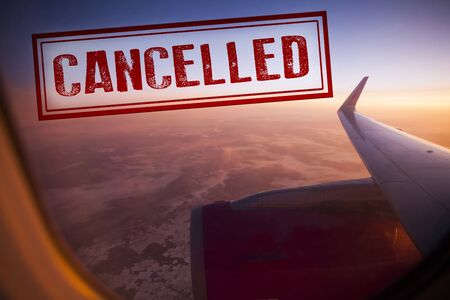 Coronavirus-COVID-19: Flight cancelled. A lot of airline companies cancel their flights due to the coronavirus outbreak.の写真素材