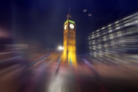 Abstract Motion Blur London Cityの写真素材