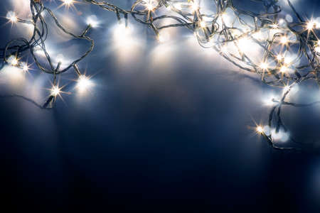Magic, warm Christmas lights background